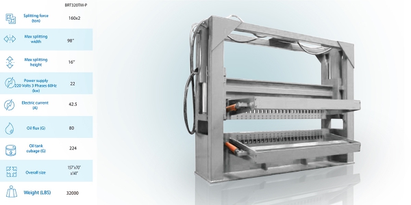 Hydraulic Oversized Splitter For Wide Blocks